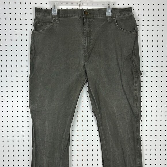 Dickies Carpenter Pants Men's 38x30 Dark Green Work Wear Tactical Straight Leg - Picture 4 of 7